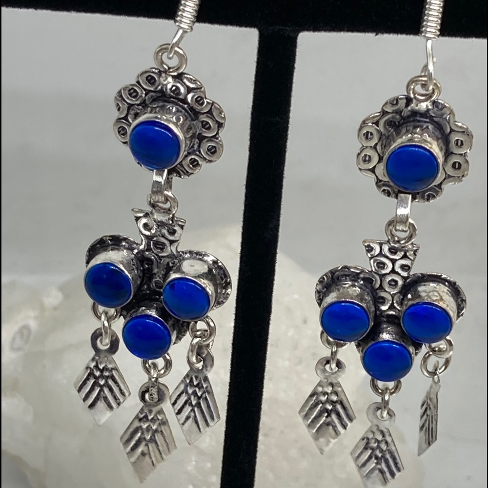 🆕STERLING SILVER HANDCRAFTED BLUE ONYX